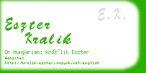 eszter kralik business card